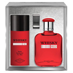 Evaflor Whisky Red 100ml woda toaletowa + 150ml dezodorant w spray'u + klips na banknoty [M] ZESTAW