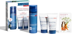 Clarins Men Hydration Essentials 50ml balsam nawilżający + 30ml żel do mycia twarzy + 30ml żel pod prysznic + 0.9ml serum pod oczy [M] ZESTAW