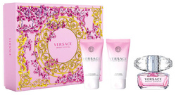 Versace Bright Crystal 50ml woda toaletowa + 50ml balsam do ciała + 50ml żel pod prysznic [W] ZESTAW