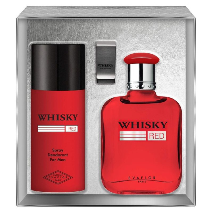 evaflor whisky red woda toaletowa 100 ml   zestaw 