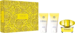 Versace Yellow Diamond 50ml woda toaletowa + 50ml żel pod prysznic + 50ml balsam do ciała [W] ZESTAW